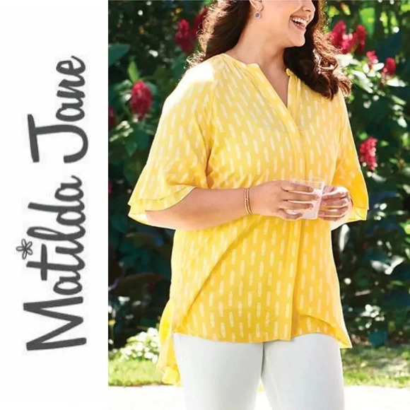 Matilda Jane | Brilliant Daydream Holden Hour Top Ruffle Sleeve V Neck - Picture 3 of 11